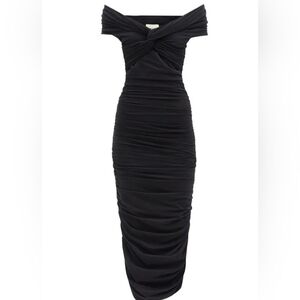 Khaite Black Spence dress in Italian stretch-cotton jersey Size Medium